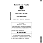 John Deere Tracks (835001-) Operator's Manual (OMDXE14921) - Image 1