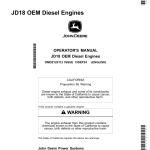 John Deere JD18 OEM Diesel Engines Operator's Manual (OMDZ125112) - Image 1