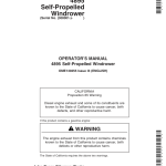 John Deere 4895 Self Propelled Windrower (300001-) Operator's Manual (OME130255) - Image 1