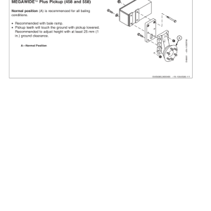 John Deere 458, 458 Silage Special & 558 Round Balers(Regular & Megawide Pickup Plus)(000001-340000) Operator's Manual (OME131077) - Image 4