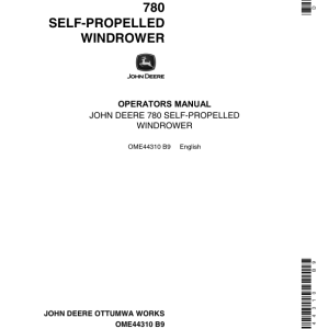 John Deere 780 Self-Propelled Windrower Operator's Manual (OME44310) - Image 1