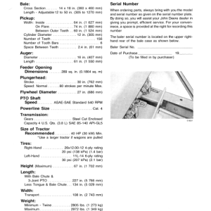 John Deere 327, 337 Series Baler Operator's Manual (OME69899) - Image 2