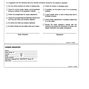 John Deere 327, 337 Series Balers Operator's Manual (OME76107) - Image 3