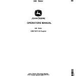 John Deere 348 Square Baler (MY1987-MY1990) Operator's Manual (OME76975) - Image 1