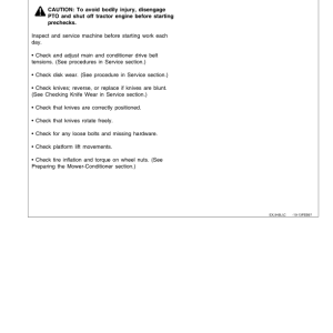 John Deere 945 Center Pivot Rotary Impeller Mower-Conditioner (119501-) Operator's Manual (OME92870) - Image 3