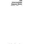 John Deere 100 Intermediate Square Baler (110001-) Operator's Manual (OME96012) - Image 1