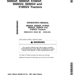 John Deere 5080GF, 5090GF, 5100GF, 5080GV, 5090GV, 5100GV Tractor (Australia Edition) Operator's Manual (OMER423513) - Image 1