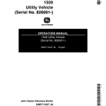 John Deere 1500 Utility Vehicle Operator's Manual (OMET15437) - Image 1