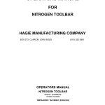 John Deere Hagie Nitrogen Toolbar (019001-019500) (Worldwide Edition) Operator's Manual (OMFA493801) - Image 1
