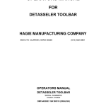John Deere Hagie Detasseler Toolbar (019001-019500) (Worldwide Edition) Operator's Manual (OMFA493803) - Image 1