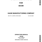 John Deere Hagie Boom (021001-021500) (Worldwide Edition) Operator's Manual (OMFA493882) - Image 1