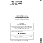 John Deere (340001- ) 458 Standard Round Baler (Regular Pickup Only) (340001-349999 ) Operator's Manual (OMFH304733) - Image 1
