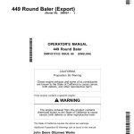 John Deere 449 Round Balers (Export Edition) Operator's Manual (OMFH313123) - Image 1