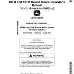 John Deere 461M, 561M Round Balers (North American) Operator's Manual (OMFH348254) - Image 1