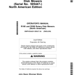 John Deere R160, R200 Rotary Disk Mowers (Serial No. 505447-) North America Operator's Manual (OMFH354429) - Image 1
