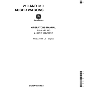 John Deere 210, 310 Auger Wagons Operator's Manual (OMGA10369) - Image 1