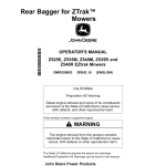 John Deere Rear Bagger for ZTrak Mowers (48/54 Inch)Applies to Z525E, Z535M, Z535R, Z540R & Z540M Mowers North America Operator's Manual (OMGX26083) - Image 2