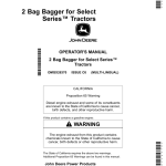 John Deere 2 Bag Bagger for Select Series Tractors (North American) Operator's Manual (OMGX26370) - Image 1