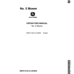 John Deere No. 5 Sickle Mower Operator's Manual (OMH10156) - Image 1