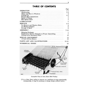 John Deere 60-Inch Belt Pickup - 25, 12-A Combines Operator's Manual (OMH121252) - Image 2