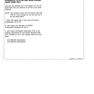 John Deere CTS Rice Combine (665401 - 667455) Operator's Manual (OMH146999) - Image 3