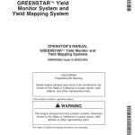 John Deere Greenstar Yield Monitor & Mapping System Operator's Manual (OMH205952) - Image 1