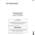 John Deere 615P Belt Pickups Export Edition (720101-725000) Operator's Manual (OMH227031) - Image 1