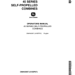 John Deere 45 Self-Propelled Combine (Roundback) Operator's Manual (OMH45957) - Image 1