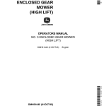 John Deere No. 3 (Enclosed Gear) Sickle Mower (High Lift) Operator's Manual (OMH51045) - Image 1