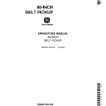 John Deere 80 Inch Belt Pickups & Pickup Platforms Combines Operator's Manual (OMH61464) - Image 1