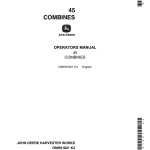 John Deere 45 Self-Propelled Combine Operator's Manual (OMH61821) - Image 1