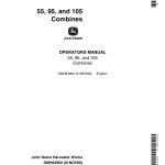 John Deere 55, 95 & 105 Combines North America (083001-088000) Operator's Manual (OMH63962) - Image 1