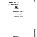 John Deere Feed Roll Attachments For 105 (-010000) , 55 (063101-), 65 (012601-), 95(-035000) Combine Operator's Manual (OMH90992) - Image 1