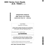 John Deere 600C - Series 606C, 608C, 612C, 616C & 618C STALKMASTER Corn Heads (North American) Operator's Manual (OMHXE103842) - Image 1