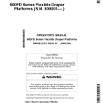 John Deere 600FD Series Flexible Draper Platforms (North American) Operator's Manual (OMHXE122513) - Image 1