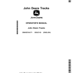 John Deere X9 1000, X9 1100 Combine Tracks (815001-820000) (Export Edition) Operator's Manual (OMHXE164171) - Image 1