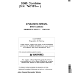 John Deere S660 Combine (745101-) Operator's Manual (OMHXE29978) - Image 1