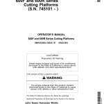 John Deere 600 F&R Series Cutting Platforms North America (745101-755000) Operator's Manual (OMHXE30024) - Image 1
