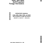 John Deere 8100, 8200, 8400, 8500 & 8600 Self-Propelled Forage Harvesters European Edition (MY2015) Operator's Manual (OMHXE67114) - Image 1