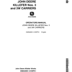 John Deere Killefer Nos. 3, 3W Carriers Operator's Manual (OMK26951) - Image 1