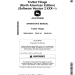 John Deere TruSet Tillage (Software Version 2.XXX-) (North American) Operator's Manual (OMKK100540) - Image 1