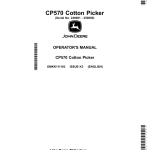 John Deere CP570 Cotton Picker (240001-250000) (Export Edition) Operator's Manual (OMKK111183) - Image 1