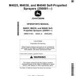 John Deere M4025, M4030, M4040 Self-Propelled Sprayers (250001—) Operator's Manual (OMKK111833) - Image 1