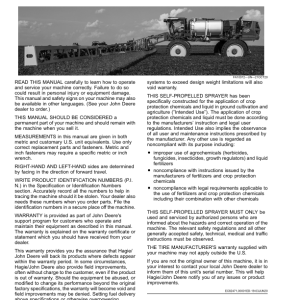 John Deere STS12, STS16, STS20 Self-Propelled Sprayer Operator's Manual (OMKK115223) - Image 3