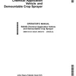 John Deere R4040i Chemical Application Vehicle & Demountable Crop Sprayer Operator's Manual (OMKK16136) - Image 1