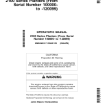 John Deere 2113, 2115, 2117, 2122, 2126, 2130 & 2134 Planters (100000-120099) Operator's Manual (OMKK20317) - Image 1