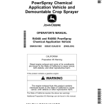 John Deere R4040i & R4050i PowrSpray Chemical Application Vehicle & Demountable Crop Sprayers Operator's Manual (OMKK41965) - Image 1