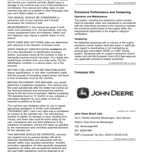 John Deere 6135J, 6150J, 6170J, 6190J, 6210J Tractors (-599999) Operator's Manual (OML224281) - Image 3