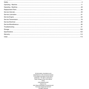 John Deere 110 Tractor Loader Backhoe Operator's Manual (OMLVU18410) - Image 3