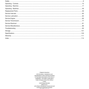 John Deere 110 Tractor Backhoe Loader (710000-) Operator's Manual (OMLVU19603) - Image 3